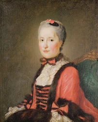 La Dauphine Marie-Josephe de Saxe (1731-67) przypisywana Jean Marc Nattier (1685-1766) lub Jean Baptiste Perroneau (1715-83)